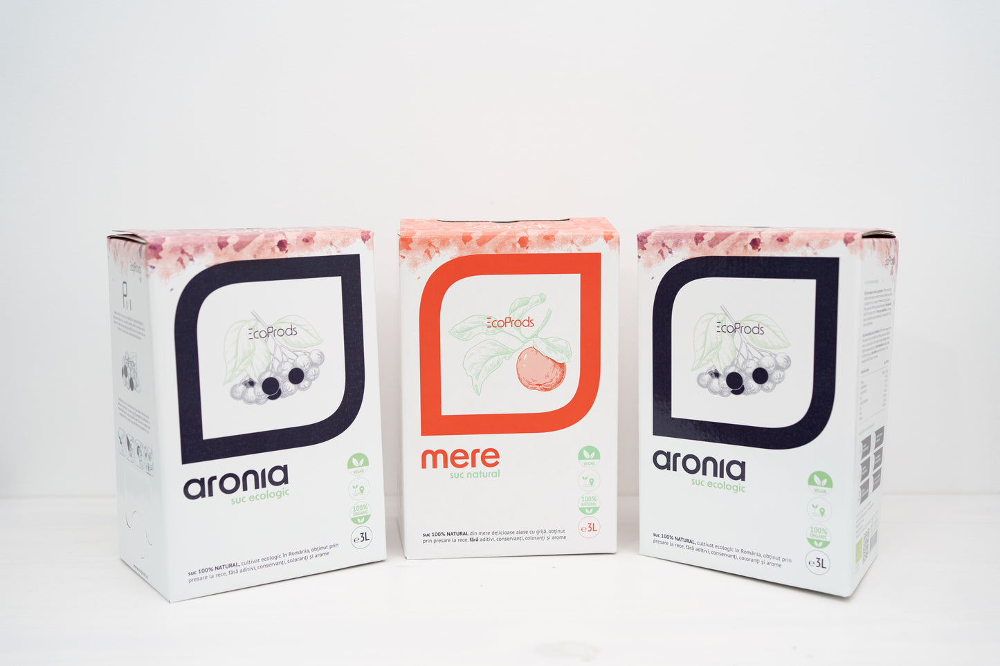 Suc Aronia Ecologic 2 cutii + Suc Mere 1 cutie 9L